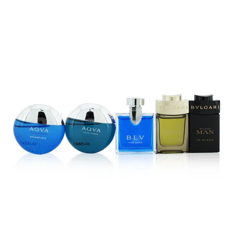 Bvlgari The Men's Gift Collection: Man In Black Eau De Parfum + Man Wood Essence Eau De Parfum + Aqva Eau De Toilette + Aqva Atlantique Eau De Toilette + Blv Eau De Toilette  5x5ml/0.17oz
