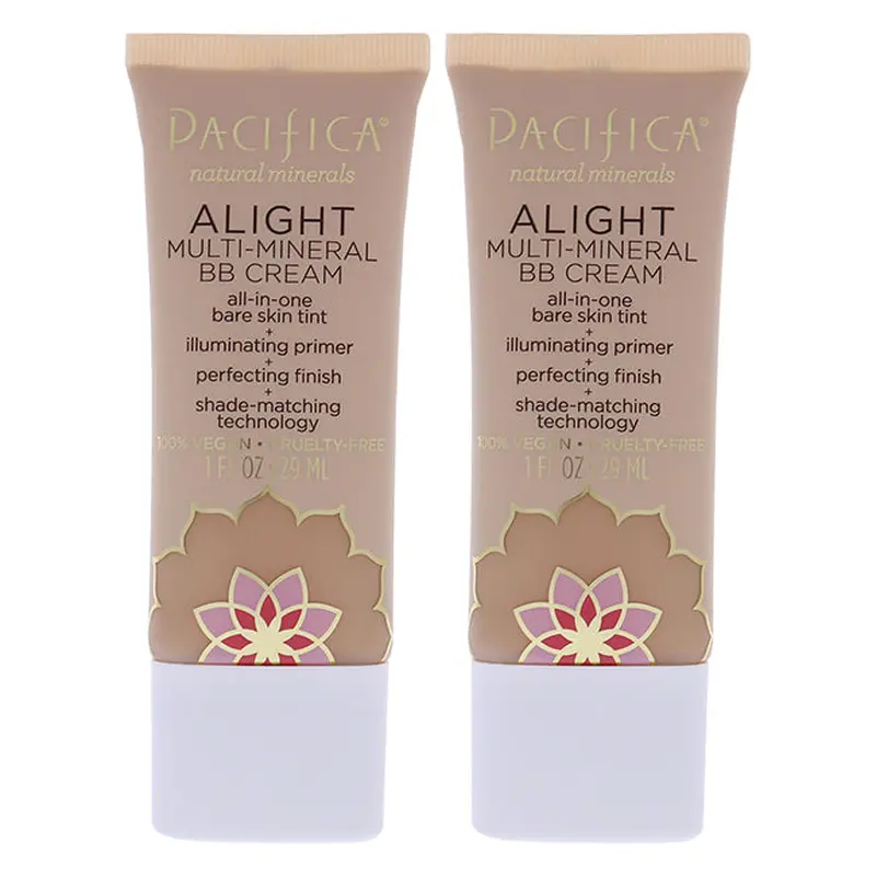 Pacifica Alight Multi-Mineral BB Cream - 6 Medium by Pacifica for Women - 1 oz Makeup - Pack of 2