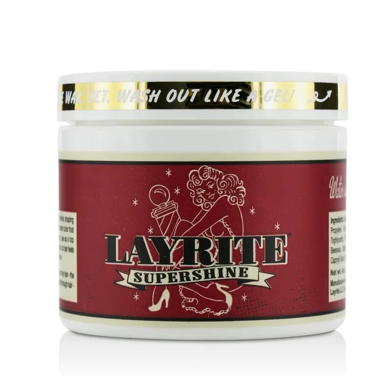 Layrite Supershine Cream (Medium Hold, High Shine, Water Soluble)  120g/4.25oz