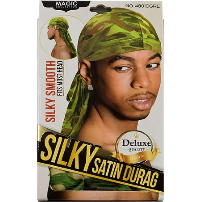 Magic Collection Silky Satin Durag #4801 Camo Green