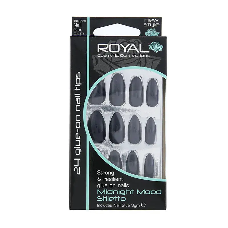 Royal Cosmetics 24 Midnight Mood Stiletto Nail Tips