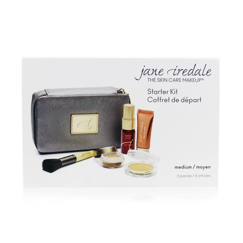 Jane Iredale Starter Kit (6 Pieces): 1xPrimer & Brighter, 1xLoose Mineral Powder... - # Light (Box Slightly Damaged)  6pcs