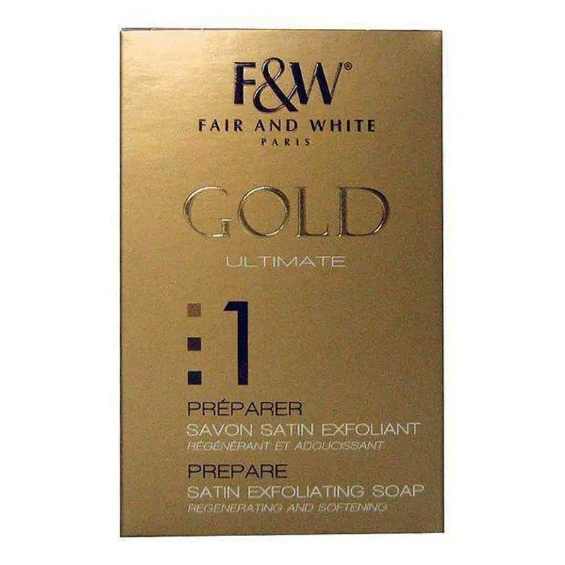 Fair & White Gold Satin Exfoliating Bar Soap 7oz