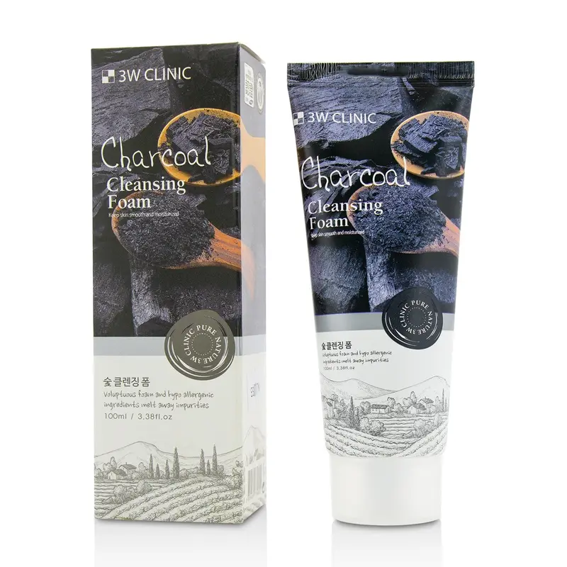3W Clinic Cleansing Foam - Charcoal  100ml/3.38oz