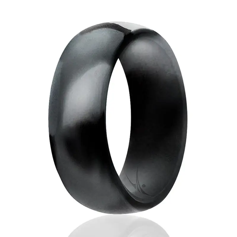 ROQ Silicone Wedding Ring - Black-Camo by ROQ for Men - 8 mm Ring