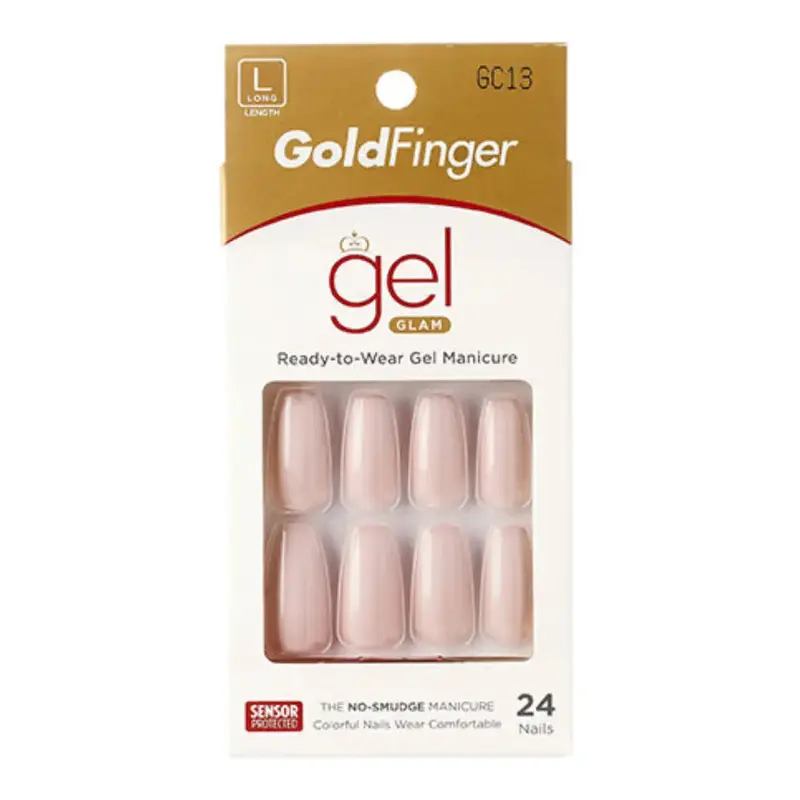 Gold Finger Gel Glam Color Nails - Magnolia
