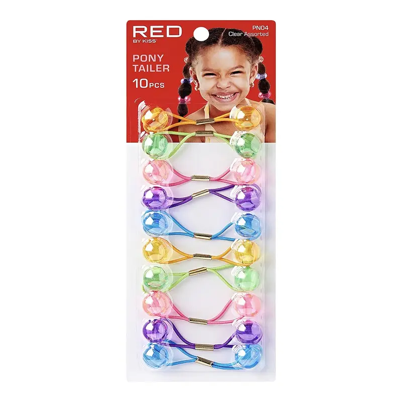Red by Kiss Kids Ponytail Holders - 10 pcs - Choose Color