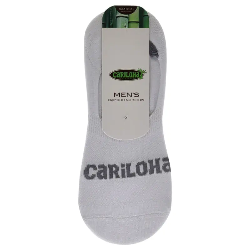 Cariloha Bamboo No-Show Socks - White by Cariloha for Men - 1 Pair Socks (S/M)