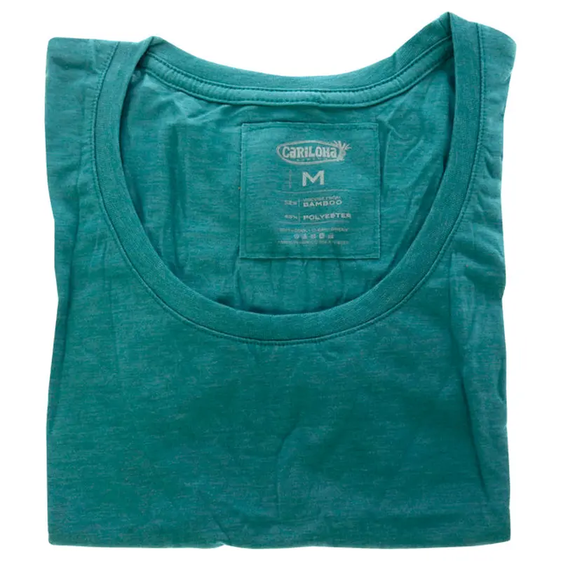 Cariloha Bamboo Scoop Tee - Tropical Teal Heather by Cariloha for Women - 1 Pc T-Shirt (M)