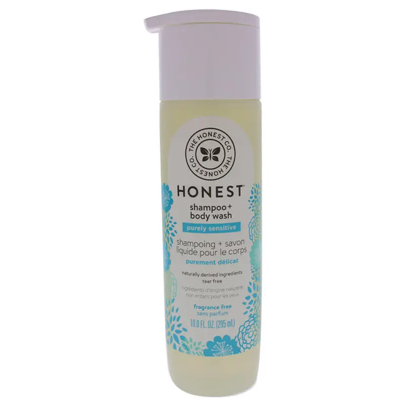 Honest Purely Sensitive Shampoo And Body Wash - Fragrance Free by The Honest Company for Kids - 10 oz Shampoo and Body Wash