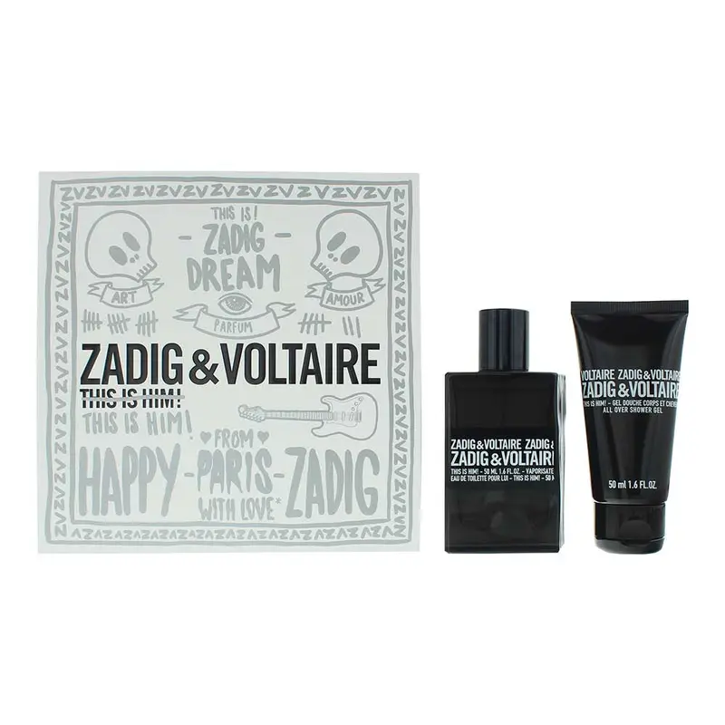 Zadig  Voltaire This Is Him! 2 Piece Gift Set: Eau de Toilette 50ml - Shower Ge