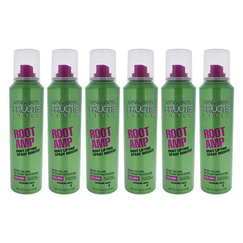 Garnier Root Amp Root Lifting Spray Mousse Extreme Hold by Garnier for Unisex - 5 oz Mousse - Pack of 6