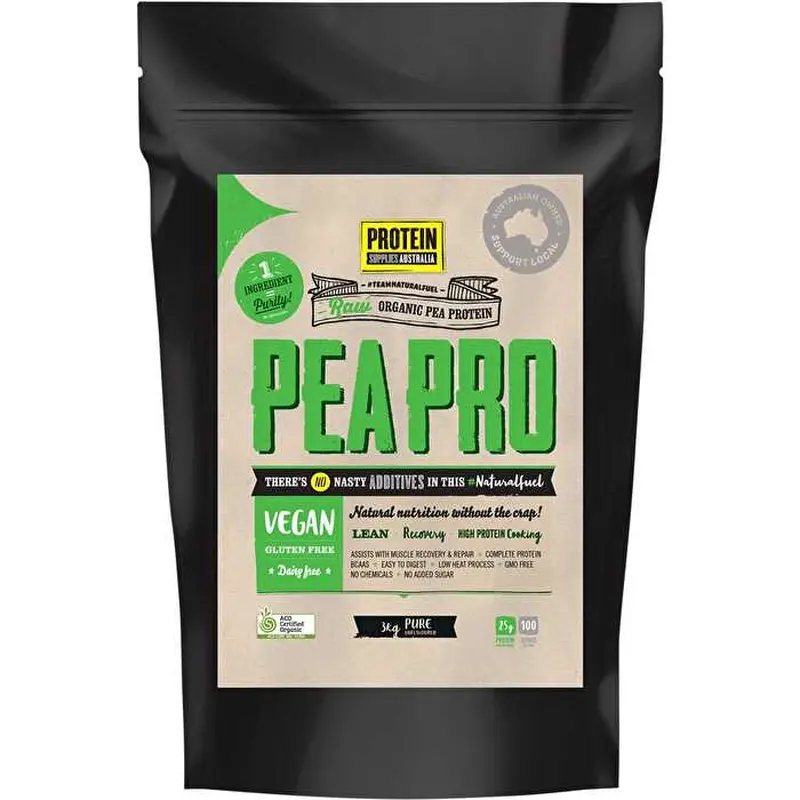 Protein Supplies Australia PeaPro Raw Pea Protein Pure 3kg