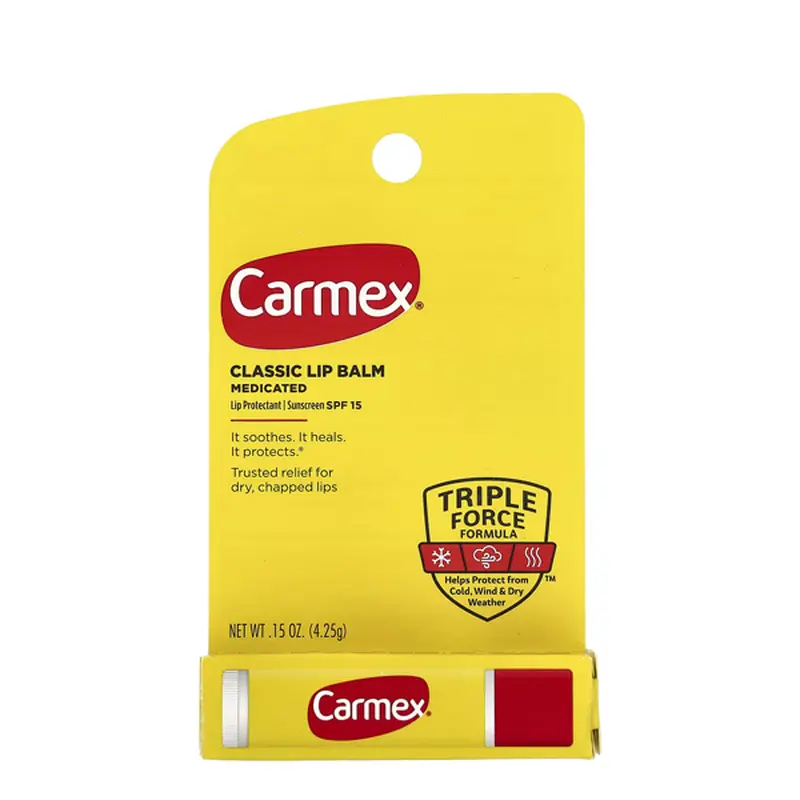 Carmex, Classic Lip Balm, Medicated, Spf 15, 0.15 Oz (4.25 G)