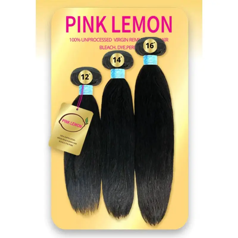 Just In! Pink Lemon 100% 15A Unprocessed Virgin Human Hair 3- Bundle Pack - STRAIGHT 15A