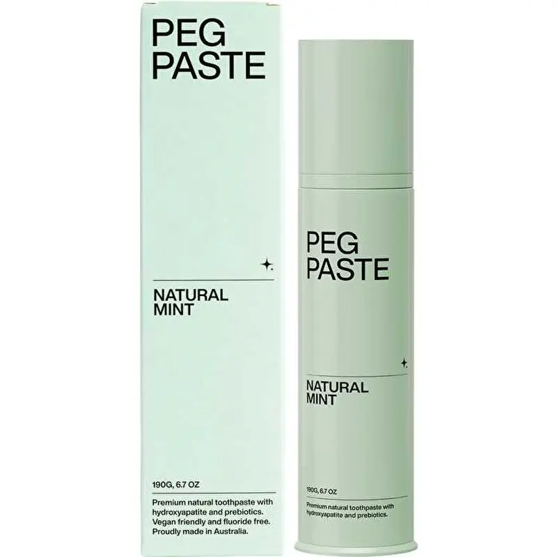 Peg Paste Natural Toothpaste with Hydroxyapatite Natural Mint 190g