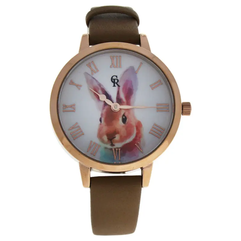 Charlotte Raffaelli CRA009 La Animale - Rose Gold/Champagne Leather Strap Watch by Charlotte Raffaelli for Women - 1 Pc Watch