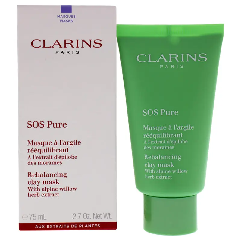 Clarins SOS Pure Rebalancing Clay Mask by Clarins for Women - 2.3 oz Mask