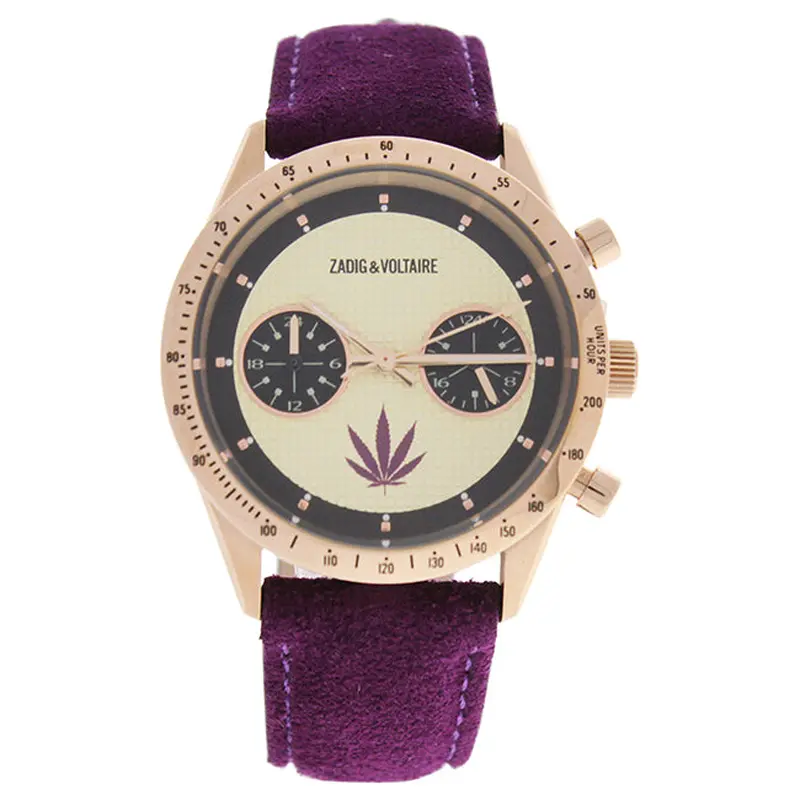 Zadig & Voltaire ZVM110 Master - Rose Gold/Violet Leather Strap Watch by Zadig & Voltaire for Women - 1 Pc Watch