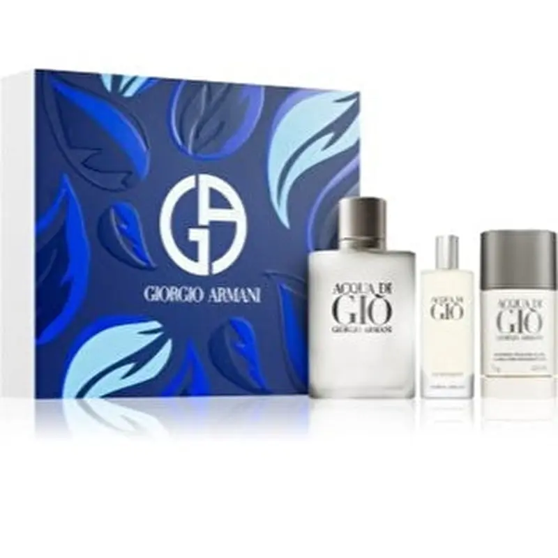 Giorgio Armani Acqua Di Gio Man Set Eau De Toilette & Eau De Toilette 15ml & Deo Stick Alcohol - Free 75g 100ml