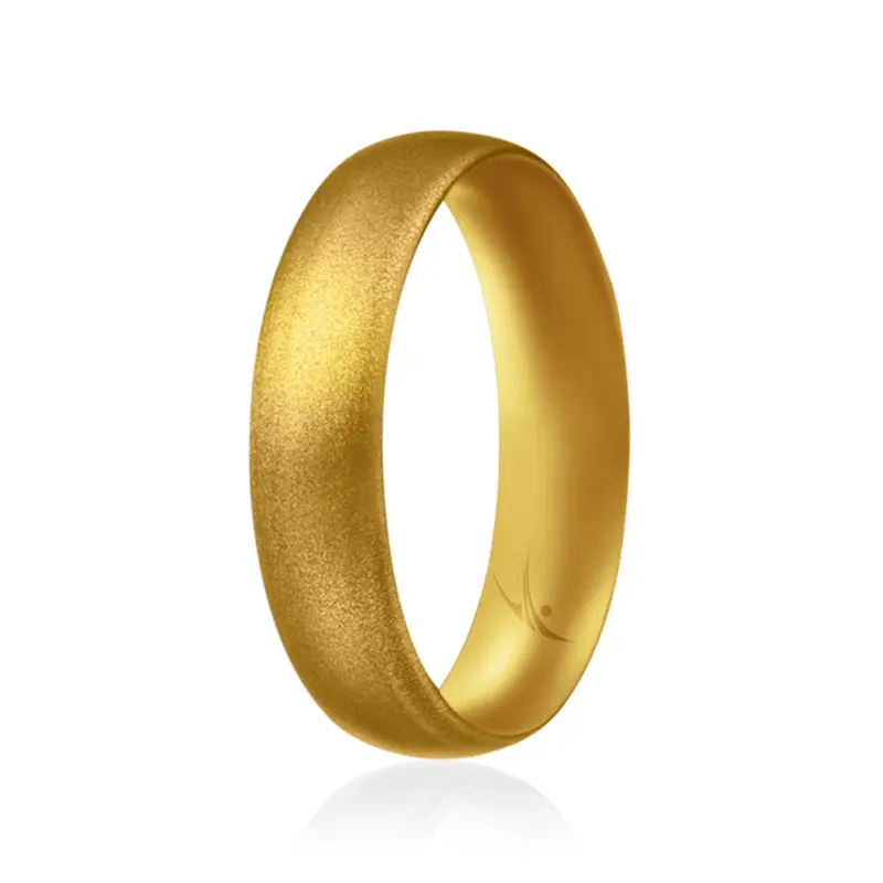 ROQ Silicone Ring - Dome Style Thin Comfort Fit - Gold by ROQ for Women - 5 mm Ring