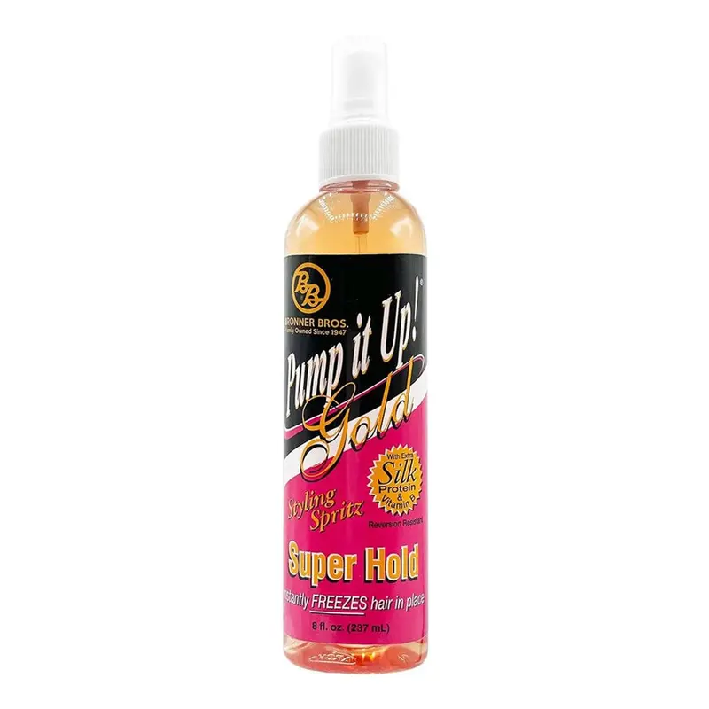Bronner Brothers Pump It Up! Styling Spritz Gold 80% Alcohol - Orange