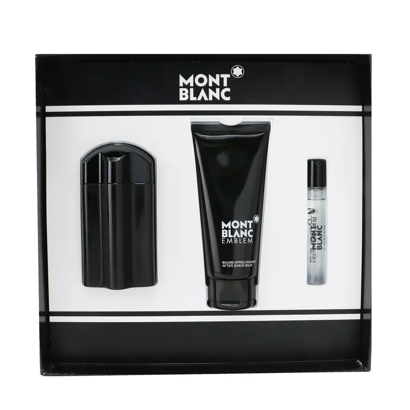 Montblanc Emblem Coffret: Eau De Toilette Spray 100ml/3.3oz + After Shave Balm 100ml/3.3oz + Eau De Toilette Spray 7.5ml/0.25oz  3pcs