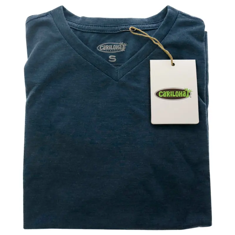 Cariloha Bamboo V-Neck Tee T-Shirt - Bermuda Blue by Cariloha for Men - 1 Pc T-Shirt (S)