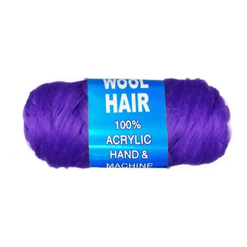 100% Acrylic Brazilian Wool Hair Yarn - Purple