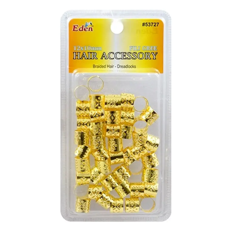 Eden Gold Filigree Tubes - 12x10mm #53727G