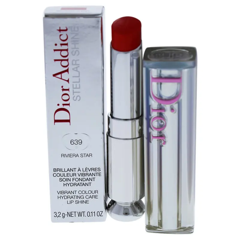 Christian Dior Dior Addict Stellar Shine Lipstick - 639 Riviera Star by Christian Dior for Women - 0.11 oz Lipstick