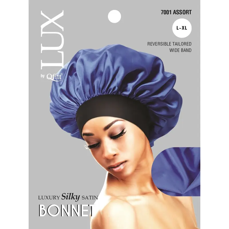 Qfitt LUX Luxury Silky Large Satin Bonnet #7001 Assorted
