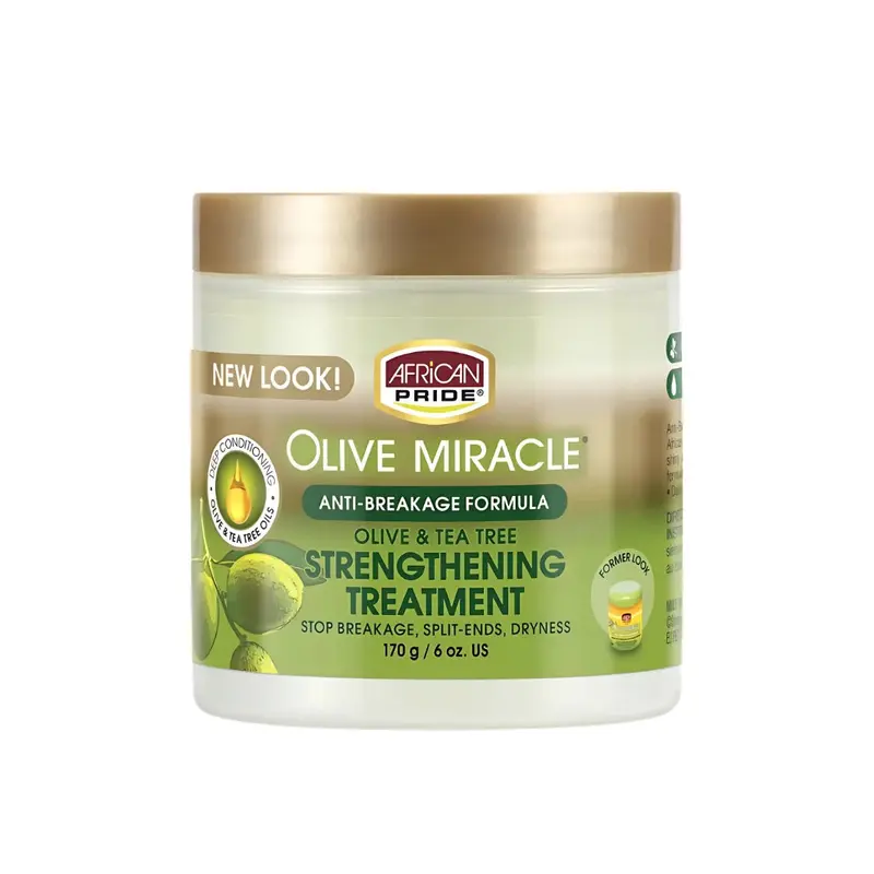 African Pride Miracle Olive & Tea Tree Strengthening Treatment - 6 oz