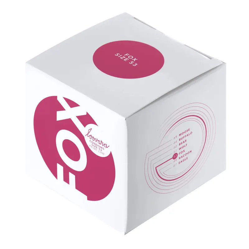 Loovara Vegan Rubber Condoms Pack of 12 - Fox 53mm (5% VAT)