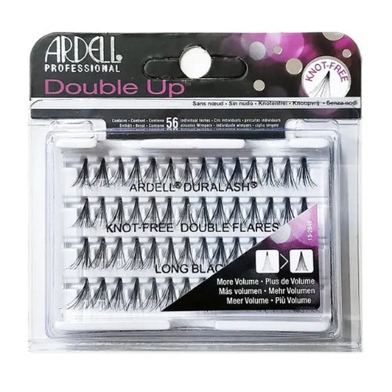 Ardell Double Up Individual Lashes - Knot-Free Double Flares Long Black