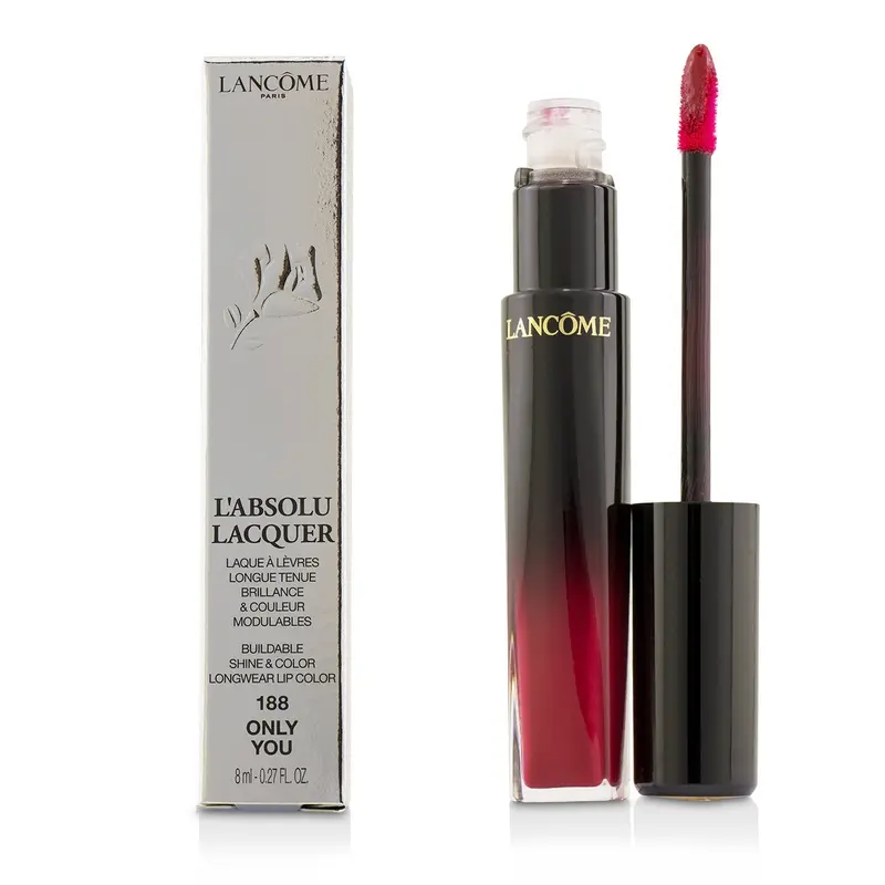 Lancome L'Absolu Lacquer Buildable Shine & Color Longwear Lip Color - # 188 Only You  8ml/0.27oz