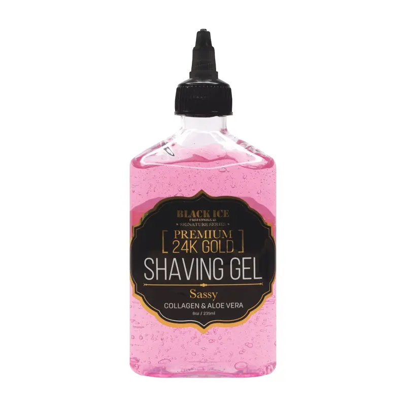 Black Ice Signature Series Premium 24K Gold Shaving Gel - Sassy