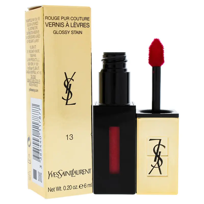 Yves Saint Laurent Rouge Pur Couture Vernis A Levres Glossy Stain - 13 Rose Tempura by Yves Saint Laurent for Women - 0.2 oz Lip Gloss