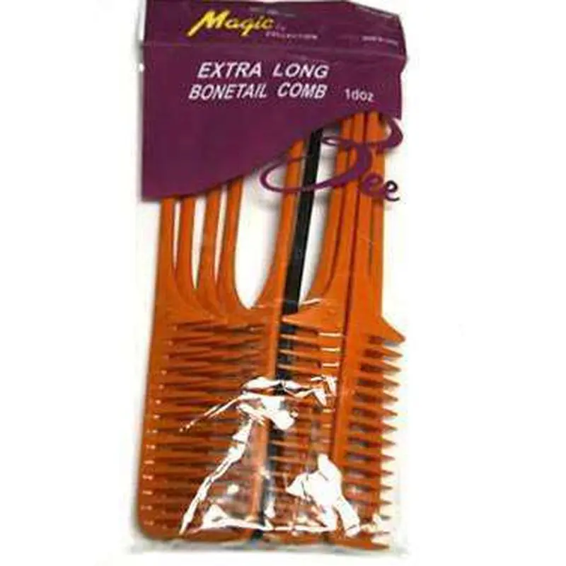 Magic Collection Extra Large Bone Tail Comb 12 Pack