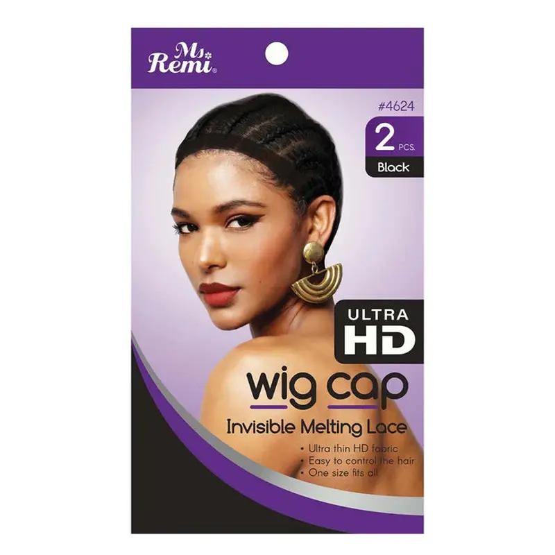 Ms. Remi HD Invisible Melting Wig Cap 2 pc, Black #4624