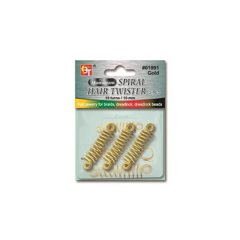 Beauty Town Aluminum Spiral Hair Twister 10 mm 3 pcs