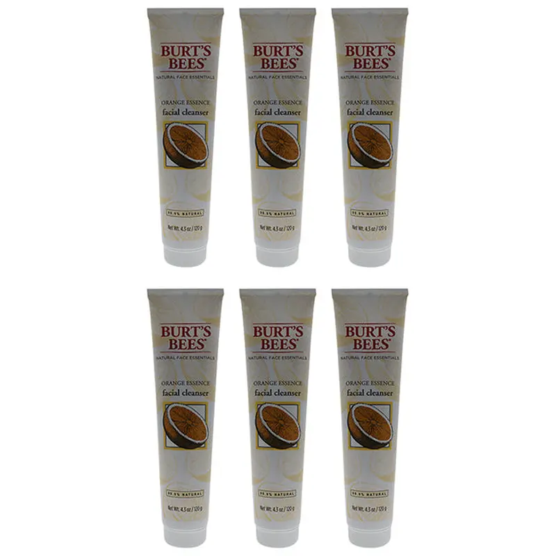 Burts Bees Orange Essence Facial Cleanser by Burts Bees for Women - 4.3 oz Cleanser - Pack of 6