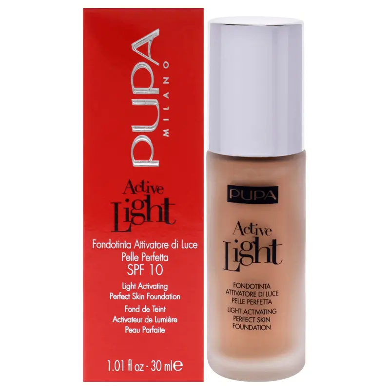 Pupa Milano Active Light Light Activating Perfect Skin Foundation SPF 10 - 050 Golden Beige by Pupa Milano for Women - 1.01 oz Foundation