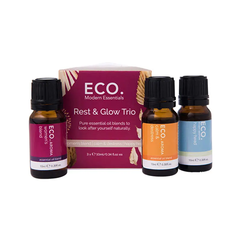Eco Modern Essentials Aroma Essential Oil Blend Trio Rest & Glow 10ml x 3 Pack