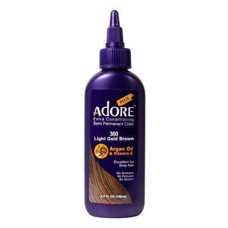 Adore Plus Hair Color For Gray Hair - 360 Light Gold Brown