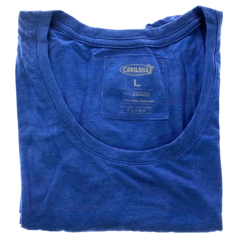 Cariloha Bamboo Scoop Tee - Reaf Blue Heather by Cariloha for Women - 1 Pc T-Shirt (L)