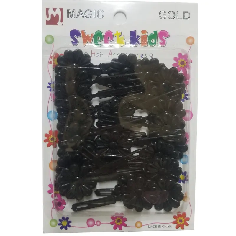 Sweet Kids Hair Barrettes - Daisy Black #5068