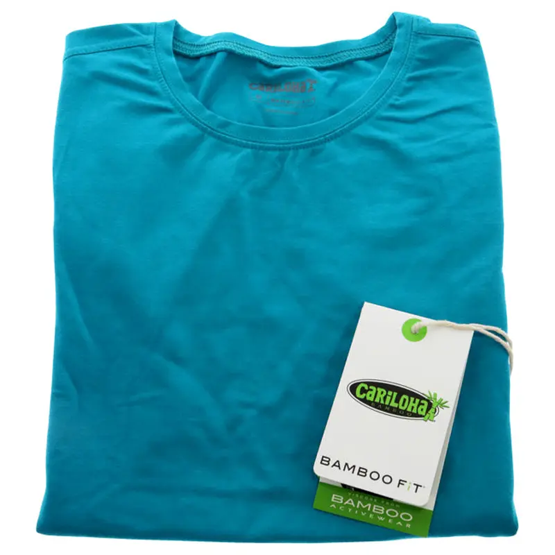 Cariloha Bamboo Athletic Crew T-Shirt - Teal by Cariloha for Women - 1 Pc T-Shirt (S)