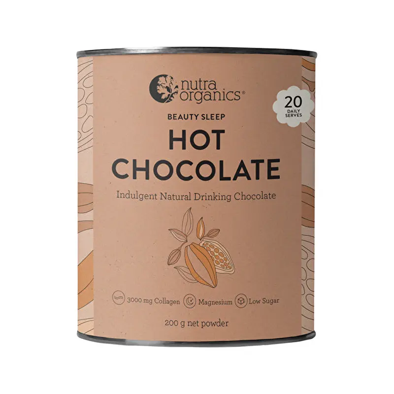 Nutra Organics Beauty Sleep Hot Chocolate (Indulgent Natural Drinking Chocolate) 200g