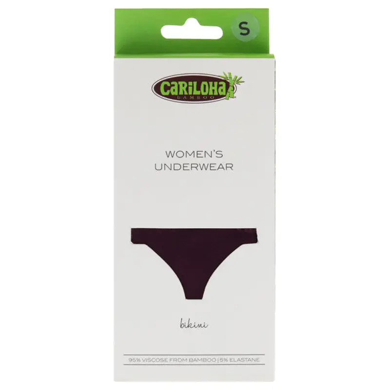 Cariloha Bamboo Lace Bikini - Merlot by Cariloha for Women - 1 Pc Underwear (S)